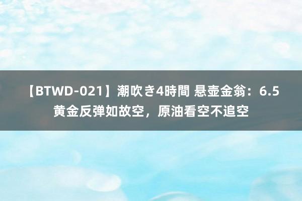 【BTWD-021】潮吹き4時間 悬壶金翁：6.5黄金反弹如故空，原油看空不追空