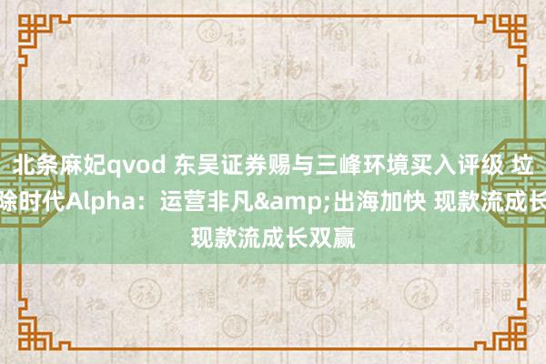 北条麻妃qvod 东吴证券赐与三峰环境买入评级 垃圾清除时代Alpha：运营非凡&出海加快 现款流成长双赢