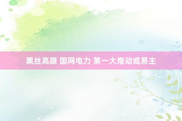 黑丝高跟 国网电力 第一大推动或易主