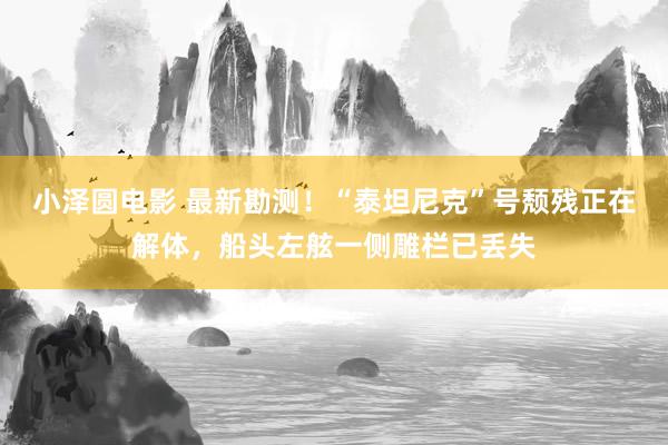 小泽圆电影 最新勘测！“泰坦尼克”号颓残正在解体，船头左舷一侧雕栏已丢失