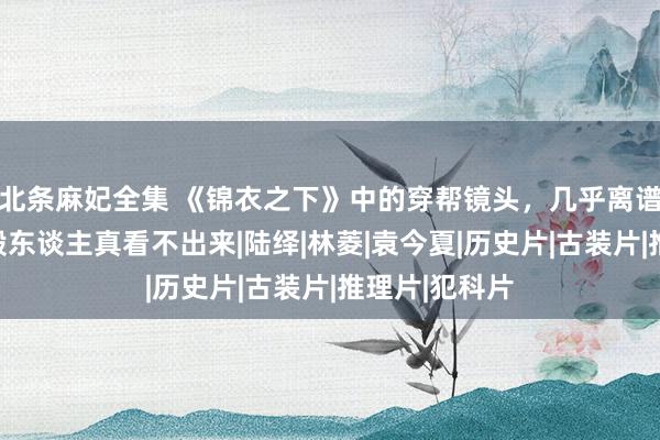 北条麻妃全集 《锦衣之下》中的穿帮镜头，几乎离谱到家了，一般东谈主真看不出来|陆绎|林菱|袁今夏|历史片|古装片|推理片|犯科片