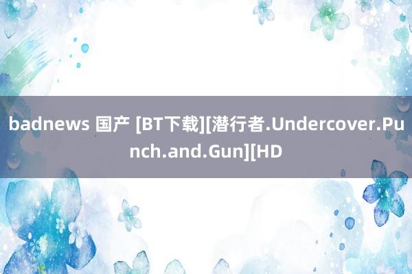 badnews 国产 [BT下载][潜行者.Undercover.Punch.and.Gun][HD