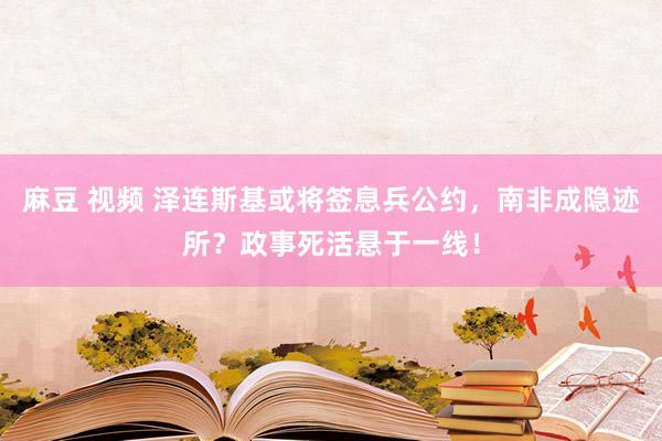 麻豆 视频 泽连斯基或将签息兵公约，南非成隐迹所？政事死活悬于一线！