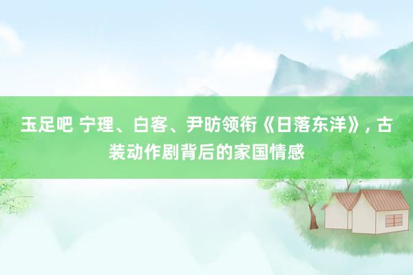 玉足吧 宁理、白客、尹昉领衔《日落东洋》, 古装动作剧背后的家国情感