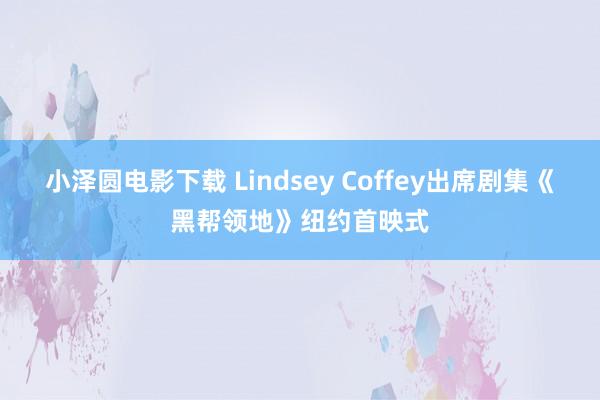 小泽圆电影下载 Lindsey Coffey出席剧集《黑帮领地》纽约首映式