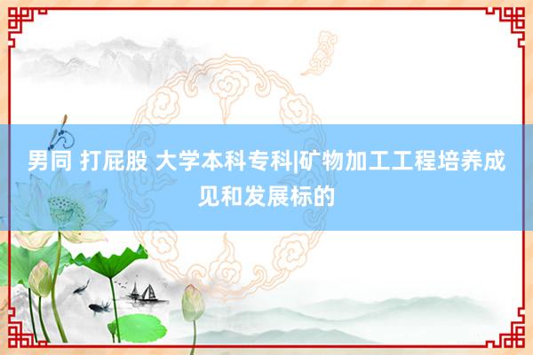 男同 打屁股 大学本科专科|矿物加工工程培养成见和发展标的