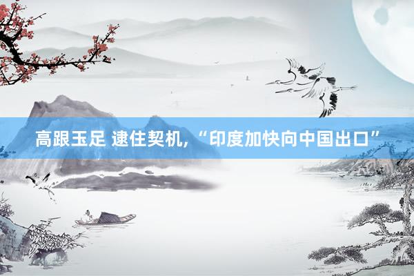 高跟玉足 逮住契机, “印度加快向中国出口”